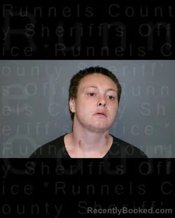 Mugshot of REBECCA DON ELKINS booked in Runnels County, Texas on April 15, 2026