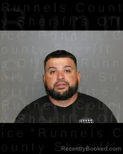 Mugshot of ANDREW AGUIRRE booked in Runnels County, Texas on May 29, 2026