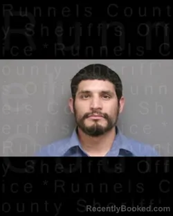 Mugshot of JUSTIN RAY MEDINA booked in Runnels County, Texas on June 1, 2026