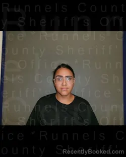 Mugshot of NISA ALEXIS MONTOYA booked in Runnels County, Texas on June 4, 2026