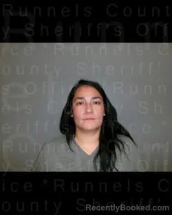 Mugshot of MIRANDA Leann HUTCHINGS booked in Runnels County, Texas on July 5, 2026
