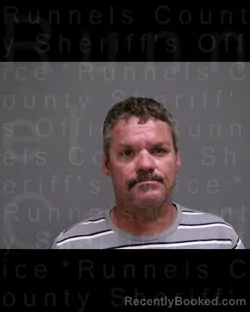 Mugshot of JASON LEE THURMOND booked in Runnels County, Texas on July 28, 2026