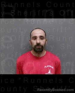 Mugshot of ROBERT JOSEPH AVILES booked in Runnels County, Texas on July 28, 2026