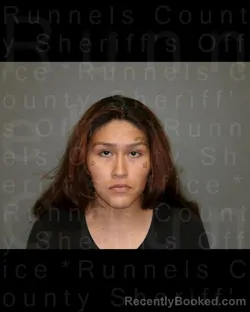 Mugshot of Alazae Ray Torres booked in Runnels County, Texas on August 4, 2026