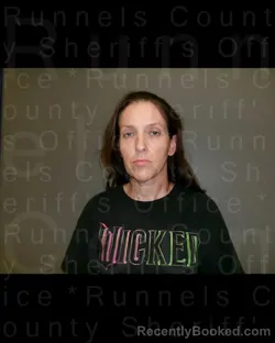 Mugshot of Stevie Lanee Heath booked in Runnels County, Texas on August 25, 2026