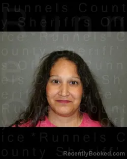 Mugshot of Delilah Ann Portillo booked in Runnels County, Texas on August 28, 2026