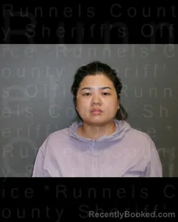 Mugshot of Hui Jiang booked in Runnels County, Texas on September 1, 2026