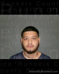 Mugshot of Rigoberto Rene Lopez booked in Runnels County, Texas on September 8, 2026