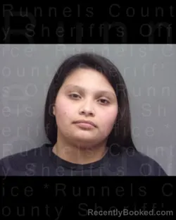 Mugshot of Mireya Rae Gomez booked in Runnels County, Texas on October 16, 2026