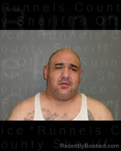 Mugshot of Anthony Gomez Munoz booked in Runnels County, Texas on October 20, 2026