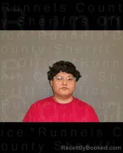Mugshot of Jesenia Perez Martinez booked in Runnels County, Texas on October 21, 2026