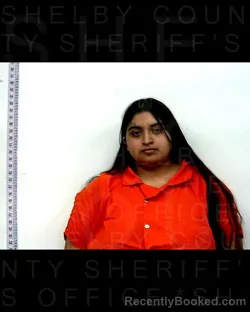 Mugshot of Bianca Betty Vazquez booked in Shelby County, Texas on July 28, 2026