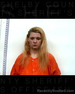 Mugshot of Cheyenne Nicole Sanford booked in Shelby County, Texas on October 7, 2026