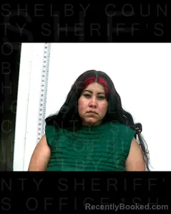 Mugshot of Claudia Berenice Morales Marquez booked in Shelby County, Texas on October 9, 2026