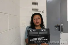Mugshot of Tabatha Cisneros booked in Terry County, Texas on October 4, 2026