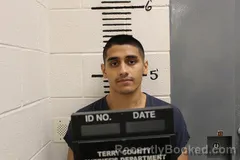 Mugshot of Elijah Ferrazas booked in Terry County, Texas on October 23, 2026
