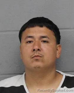 Mugshot of Cesario Lucio booked in Travis County, Texas on July 28, 2026