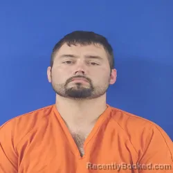 Mugshot of Justin Andrew Dodson booked in Van Zandt County, Texas on August 16, 2026