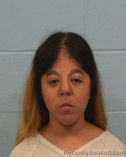 Mugshot of Valeria Mejia booked in Williamson County, Texas on June 18, 2026