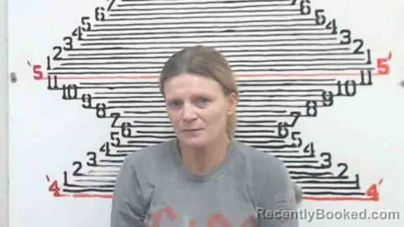 Mugshot of Neda Laura Armstrong booked in Brown County, Kansas on April 8, 2026