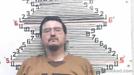Mugshot of Ryan Curtis Greene booked in Brown County, Kansas on April 13, 2026