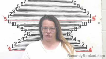 Mugshot of Ashley Nicole Rhyne booked in Brown County, Kansas on May 17, 2026