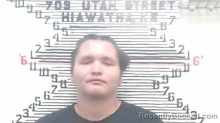 Mugshot of Thomas James Walker booked in Brown County, Kansas on August 3, 2026