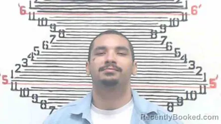 Mugshot of Manuel Ray Flores booked in Brown County, Kansas on August 25, 2026