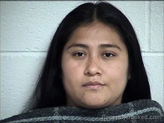 Mugshot of Nayeli Arellano-Osorio booked in Chase County, Kansas on August 19, 2026