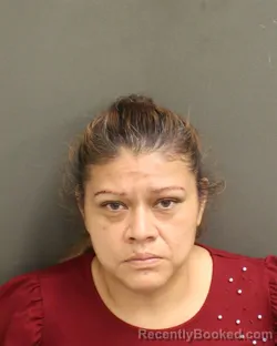 Mugshot of LETICIA CUELLAR FLORES booked in Orange County, Florida on June 18, 2026