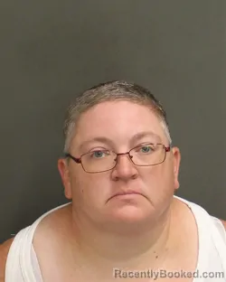 Mugshot of Elizabeth Kathleen Krasley booked in Orange County, Florida on July 23, 2026