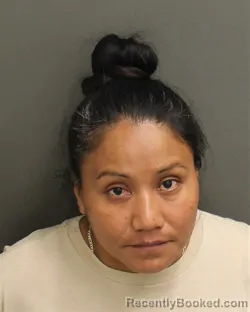 Mugshot of Romelia Domingogodinez booked in Orange County, Florida on July 24, 2026