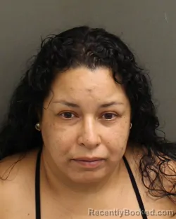 Mugshot of Melina Aviles booked in Orange County, Florida on July 28, 2026