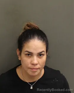 Mugshot of Laura Alejandra Rosado booked in Orange County, Florida on July 28, 2026