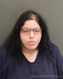 Mugshot of Ruby Milagros Tejada booked in Orange County, Florida on July 29, 2026