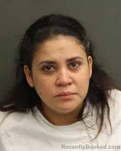 Mugshot of Nardy Fabiana Perezvillafane booked in Orange County, Florida on July 30, 2026