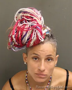 Mugshot of Evajalina Ramirez Herrera booked in Orange County, Florida on July 31, 2026