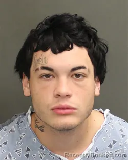 Mugshot of Javian Leandro Garcia booked in Orange County, Florida on July 31, 2026