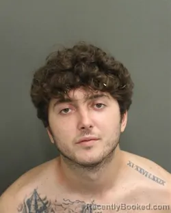 Mugshot of Brandon Thomas Alvear booked in Orange County, Florida on August 1, 2026