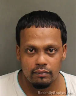 Mugshot of Bidjai Koemar Persaud booked in Orange County, Florida on August 2, 2026