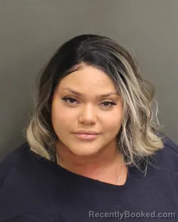 Mugshot of Dainisse Naomi Marreroburgos booked in Orange County, Florida on August 3, 2026