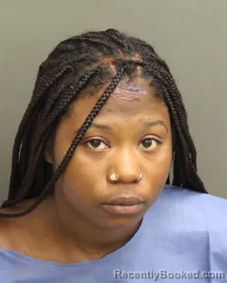 Mugshot of Aqkeiona Shuntavia Al Jones booked in Orange County, Florida on August 5, 2026