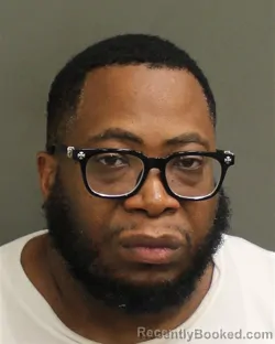 Mugshot of Terrence Leron Clayton booked in Orange County, Florida on August 6, 2026
