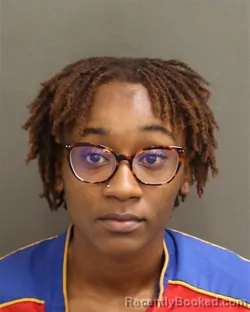 Mugshot of Moriah Renee Riddick booked in Orange County, Florida on August 6, 2026