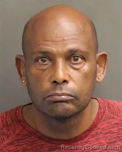 Mugshot of Felix Luis Santiagocruz booked in Orange County, Florida on August 9, 2026