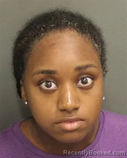 Mugshot of Dzyre Unique Moore booked in Orange County, Florida on August 10, 2026