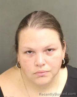 Mugshot of Maria Elena Angulo booked in Orange County, Florida on August 10, 2026