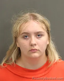 Mugshot of Lilah Marie Engfer booked in Orange County, Florida on August 11, 2026