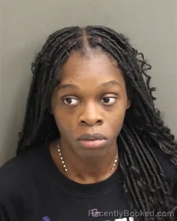 Mugshot of Ashoria Valene Britt booked in Orange County, Florida on August 11, 2026