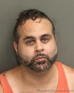 Mugshot of Gabriel Peter Russe booked in Orange County, Florida on August 11, 2026